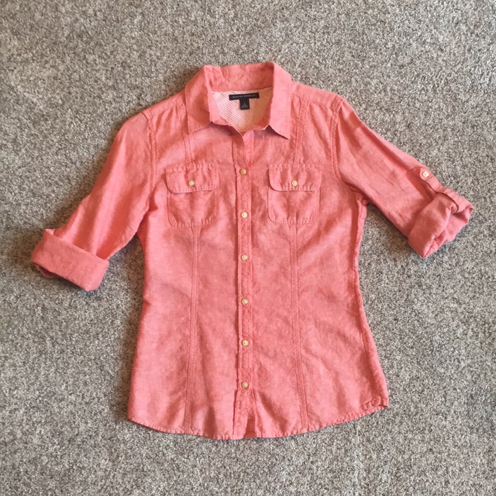 COPY - Banana Republic linen button down blouse